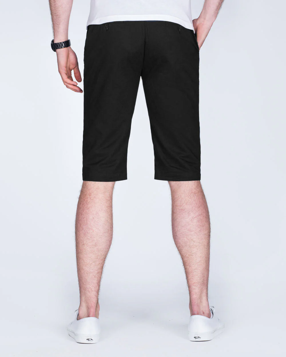 2t Alex Tall Slim Fit Chino Shorts (black) - Image 2