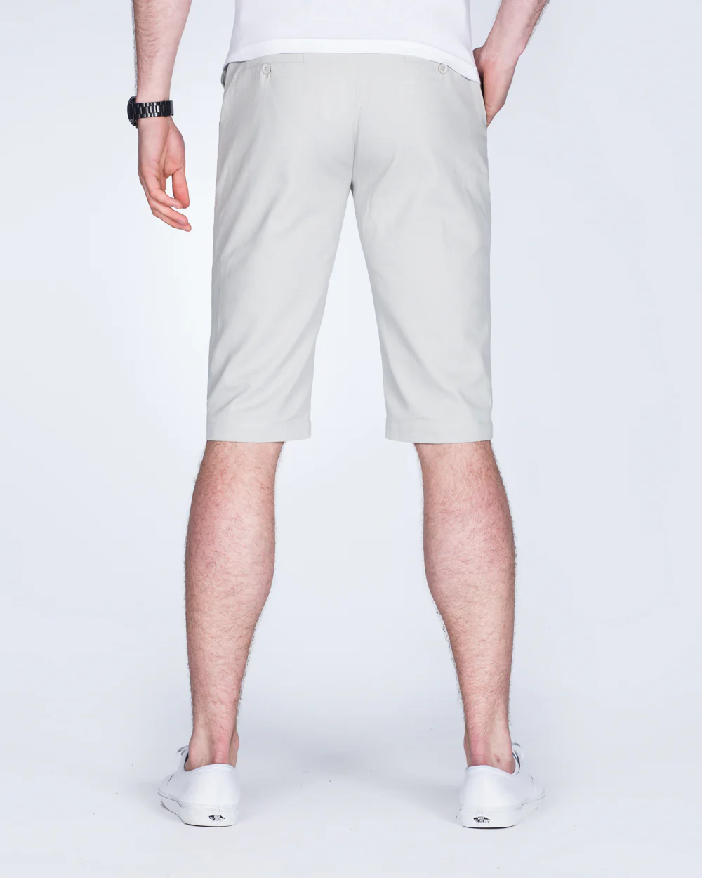 2t Alex Tall Slim Fit Chino Shorts (light grey) - Image 2