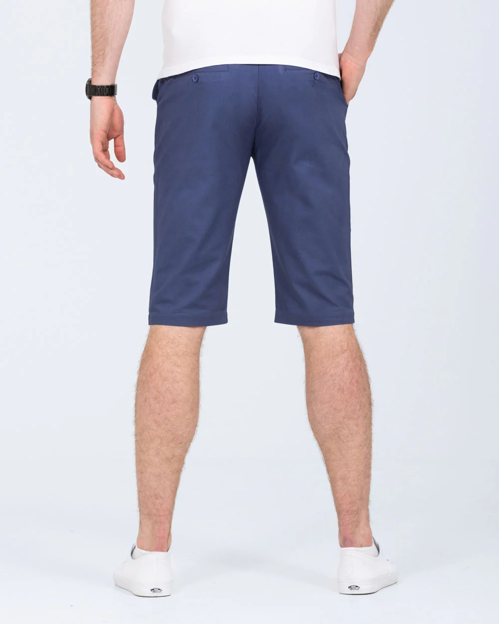 2t Alex Tall Slim Fit Chino Shorts (mid blue) - Image 2
