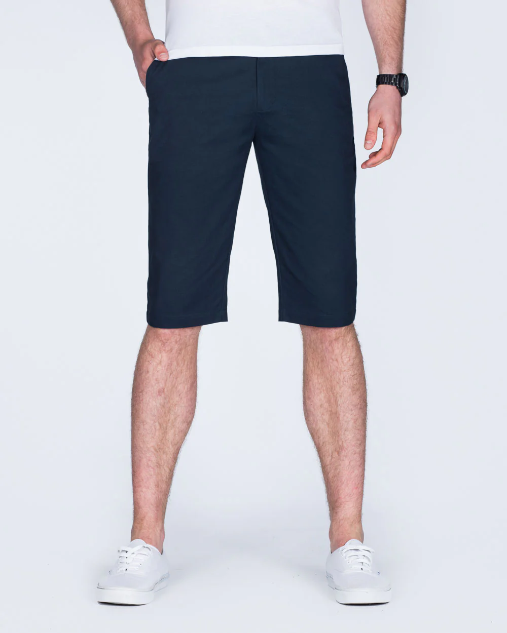 2t Alex Tall Slim Fit Chino Shorts (navy)
