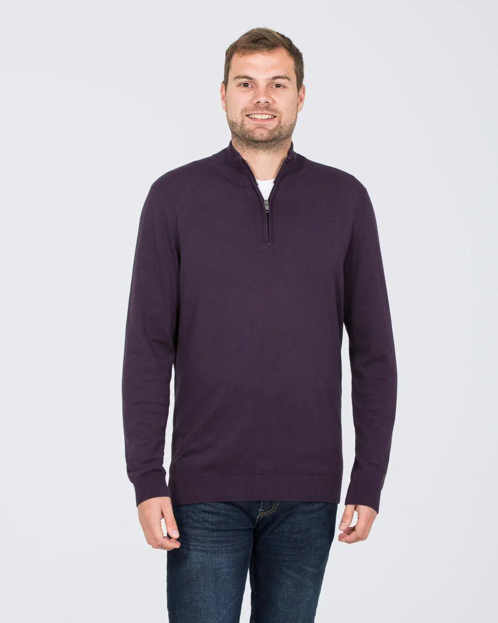 2t Altis Quarter Zip Tall Jumper (grape) - Image 4