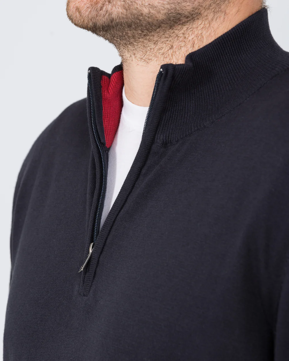 2t Altis Quarter Zip Tall Jumper (navy) - Image 3