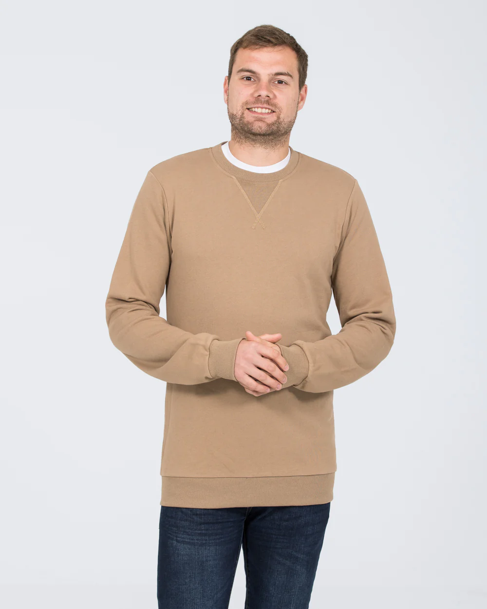 2t Alvin Slim Fit Tall Sweatshirt (taupe) - Image 4