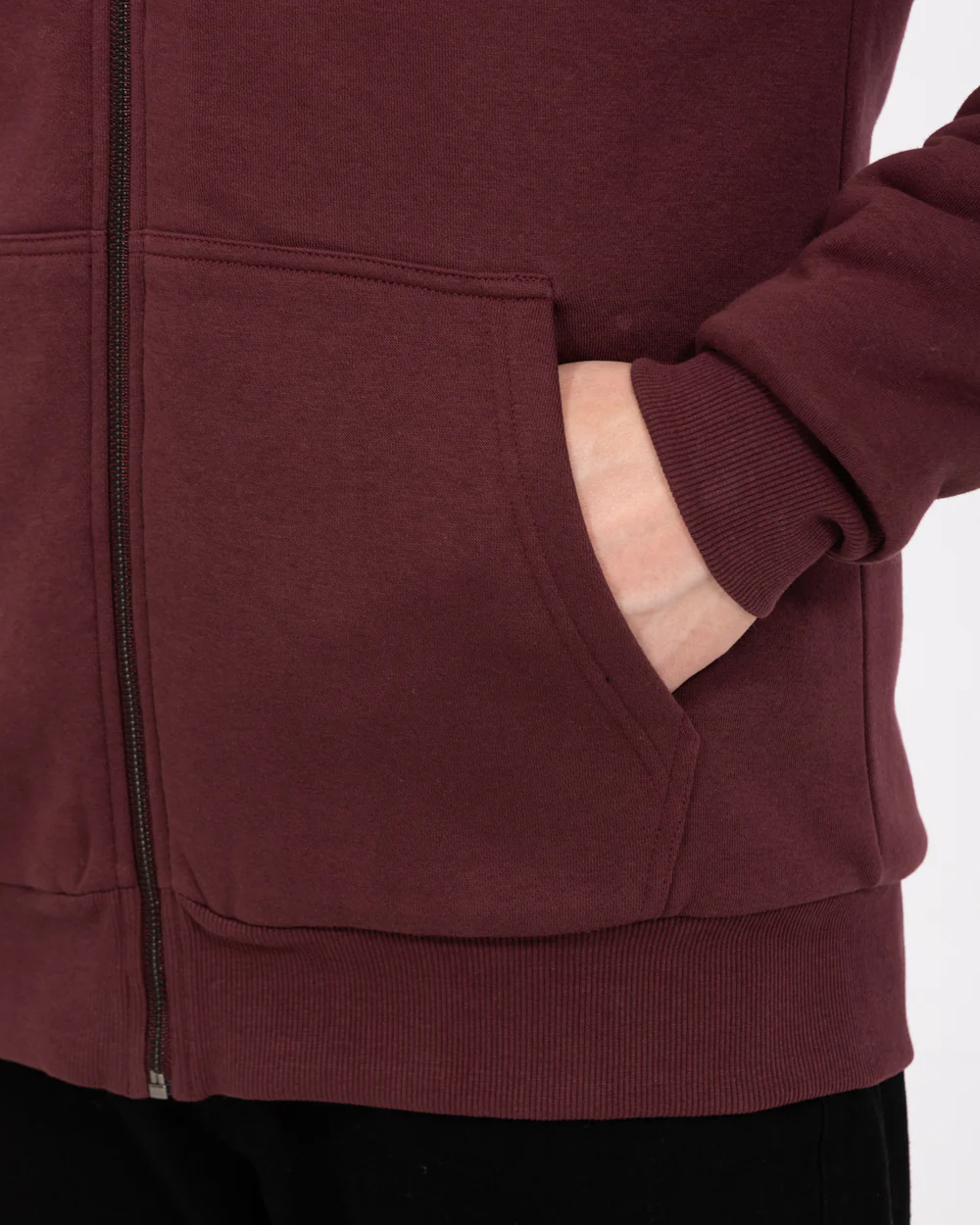 2t Andrew Tall Sherpa Hoodie (burgundy) - Image 4