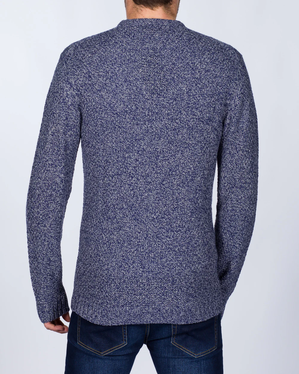 2t Aran Cable Crew Neck Jumper (navy) - Image 2