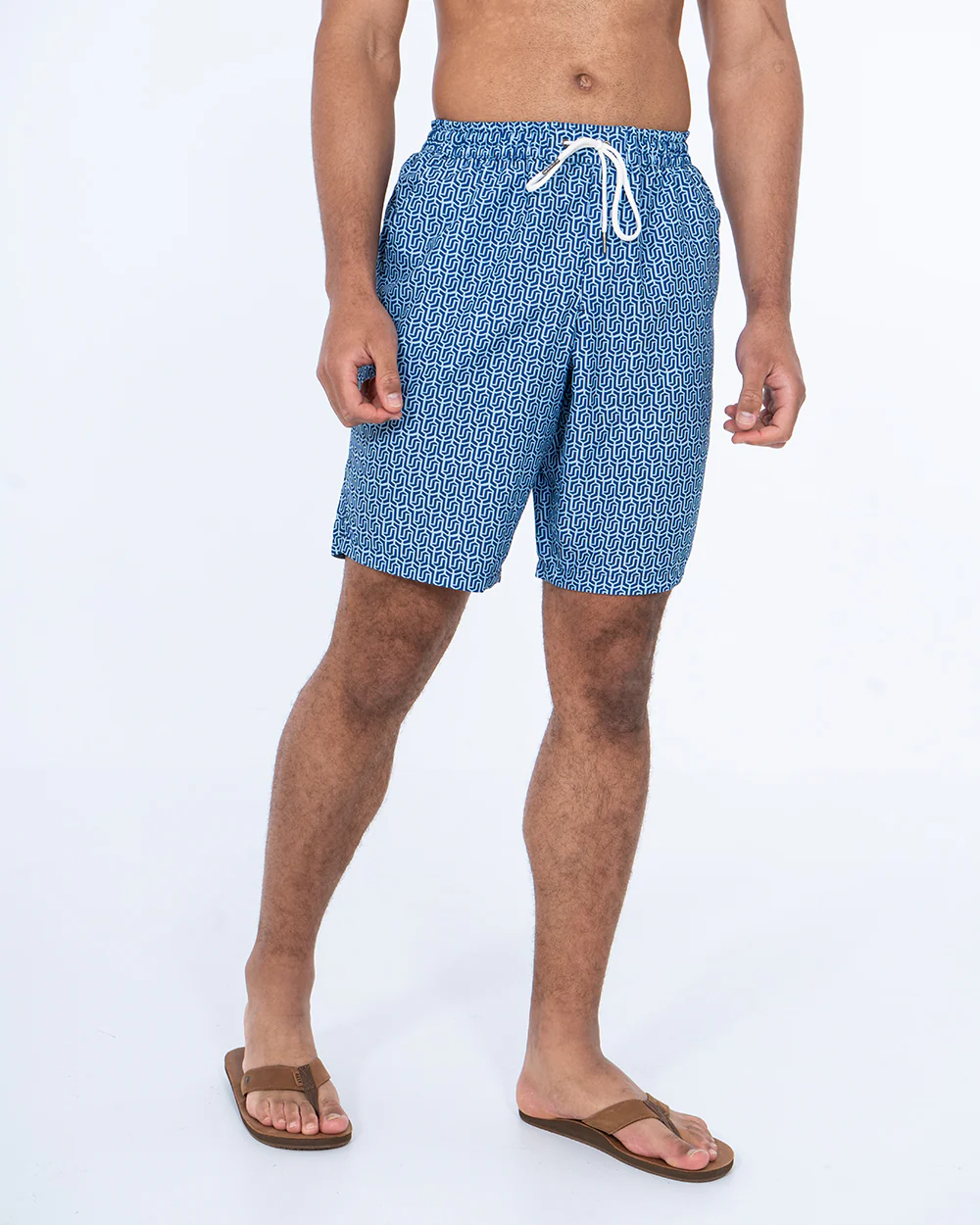 2t Aray Tall Geometric Swim Shorts (blue) - Image 6
