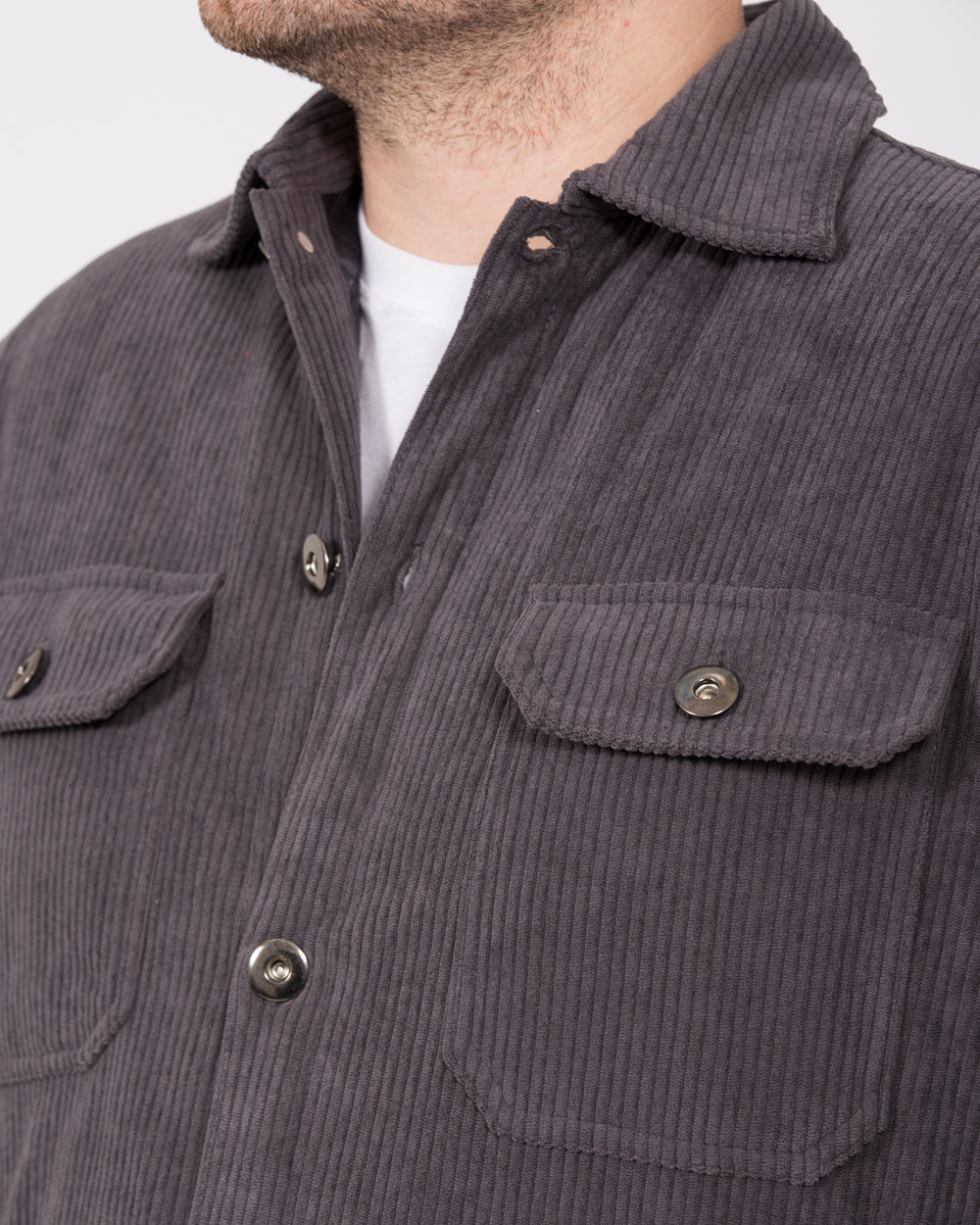 2t Archie Tall Cord Quilted Jacket (charcoal) - Image 2