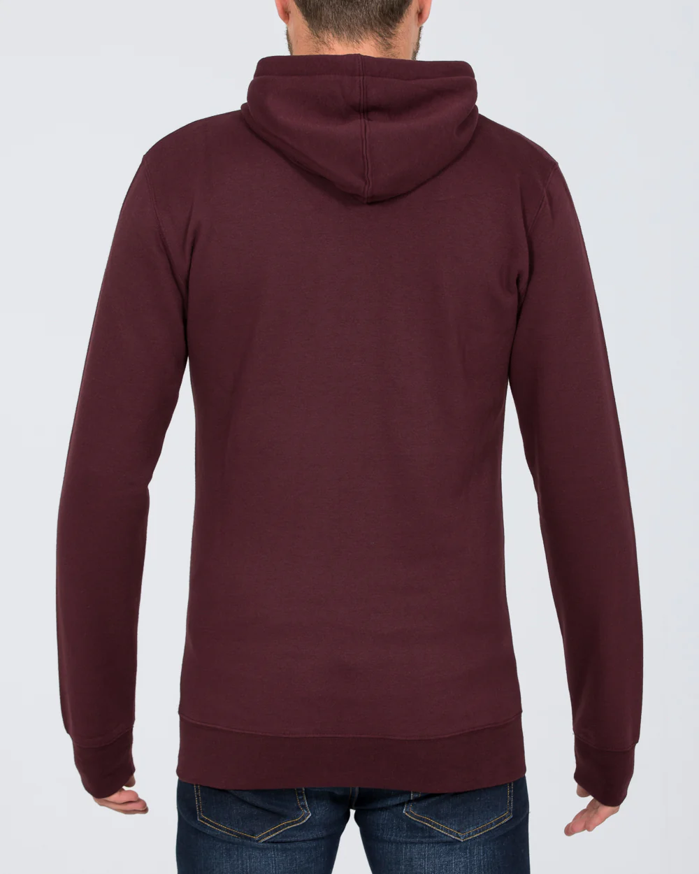 2t Atoms Zip Up Tall Hoodie (burgundy) - Image 2