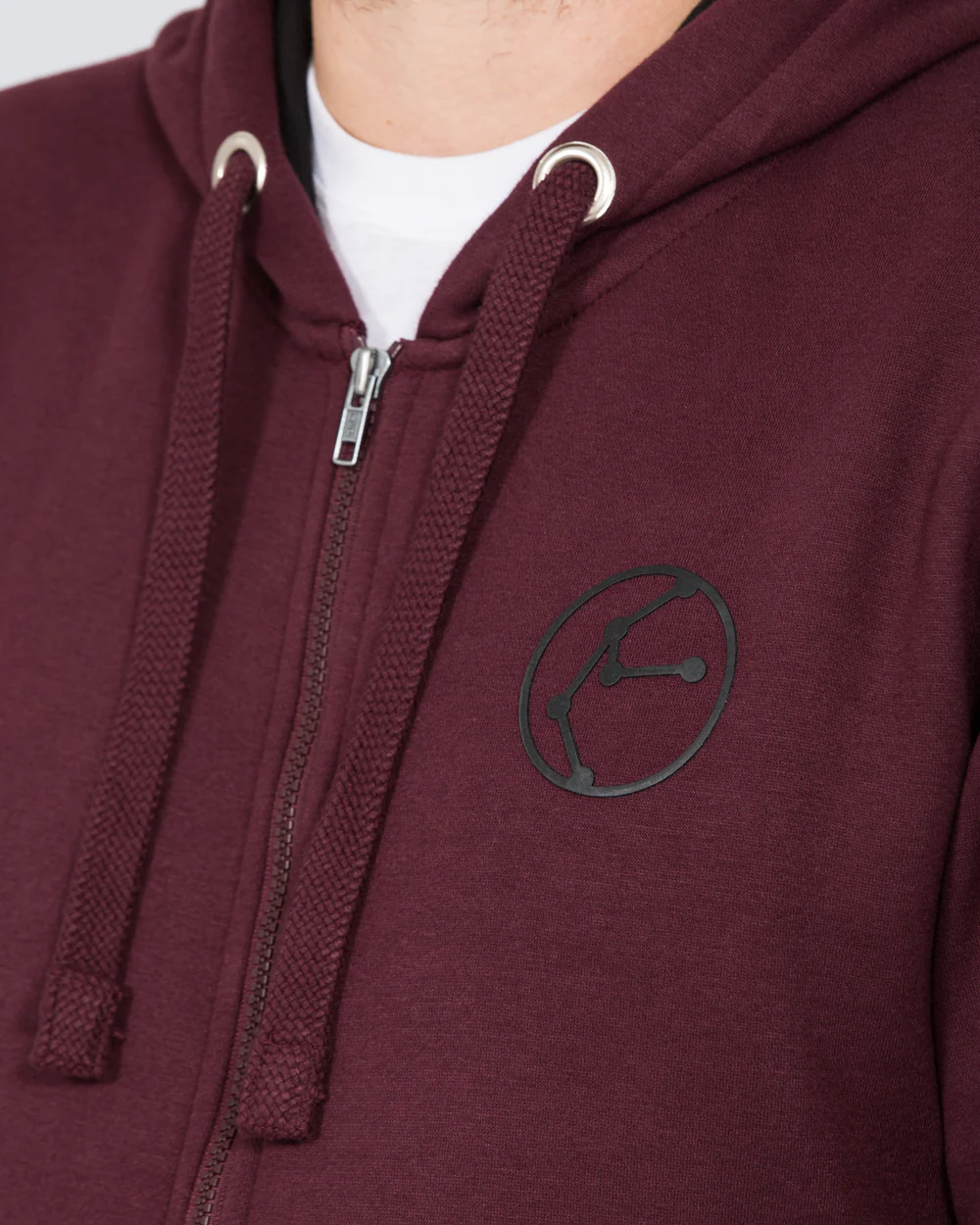 2t Atoms Zip Up Tall Hoodie (burgundy) - Image 3