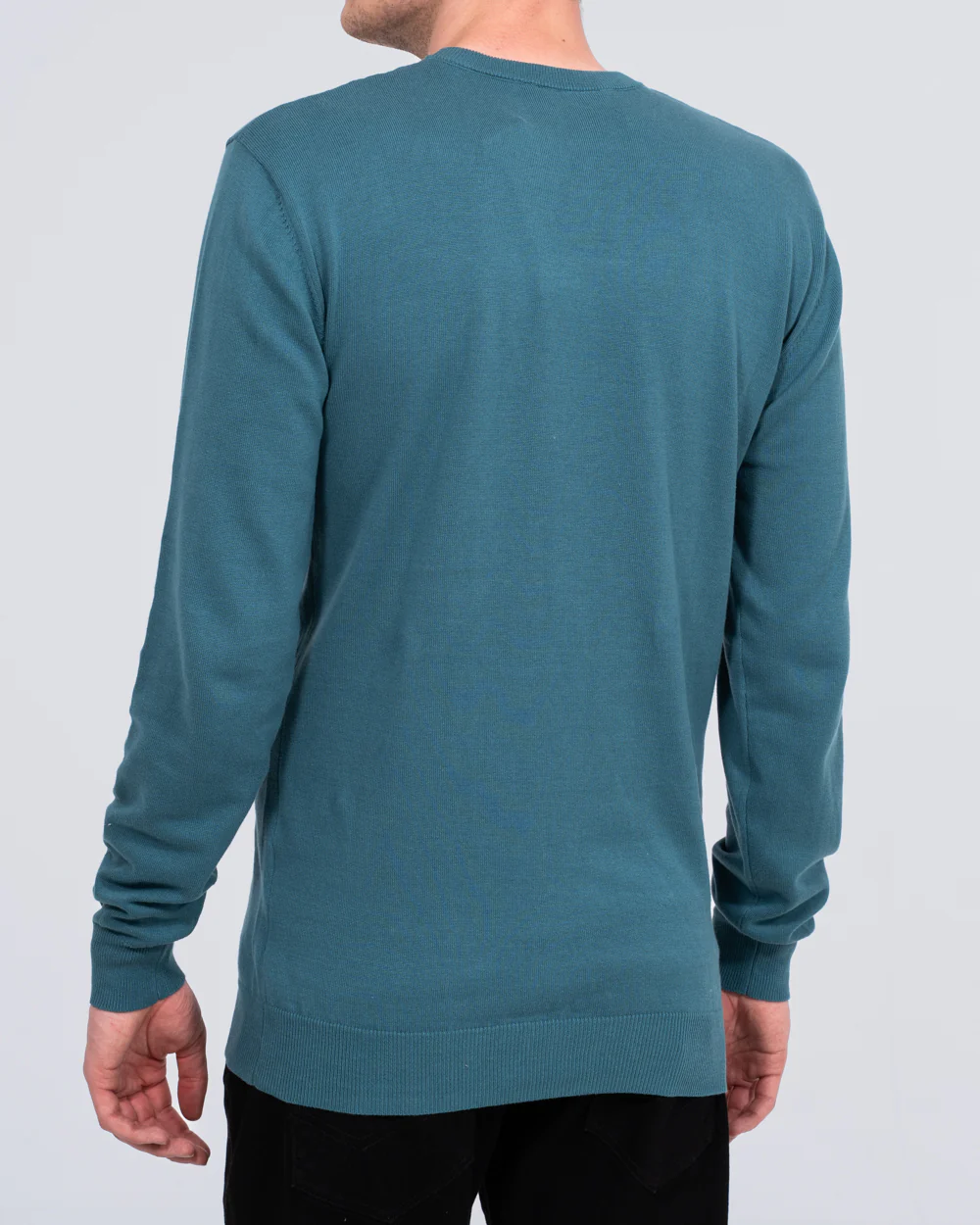 2t Austin Tall Cotton Crew Neck Jumper (light teal) - Image 2