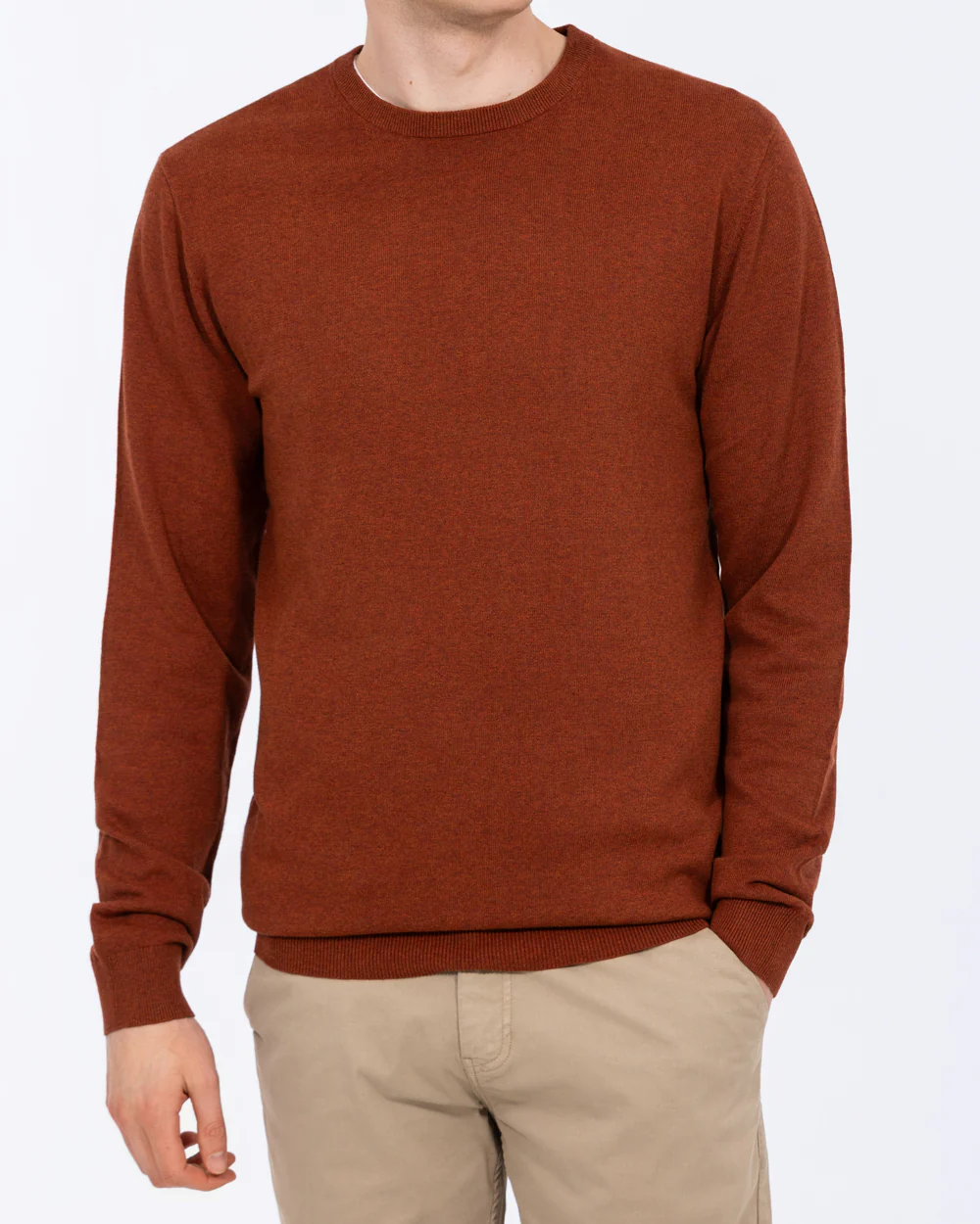 2t Austin Tall Cotton Crew Neck Jumper (rust)