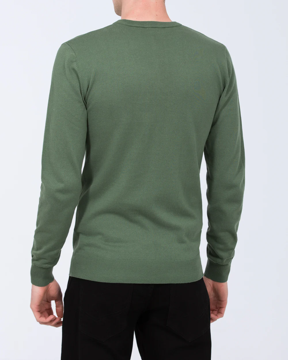2t Austin Tall Cotton Crew Neck Jumper (sage) - Image 2