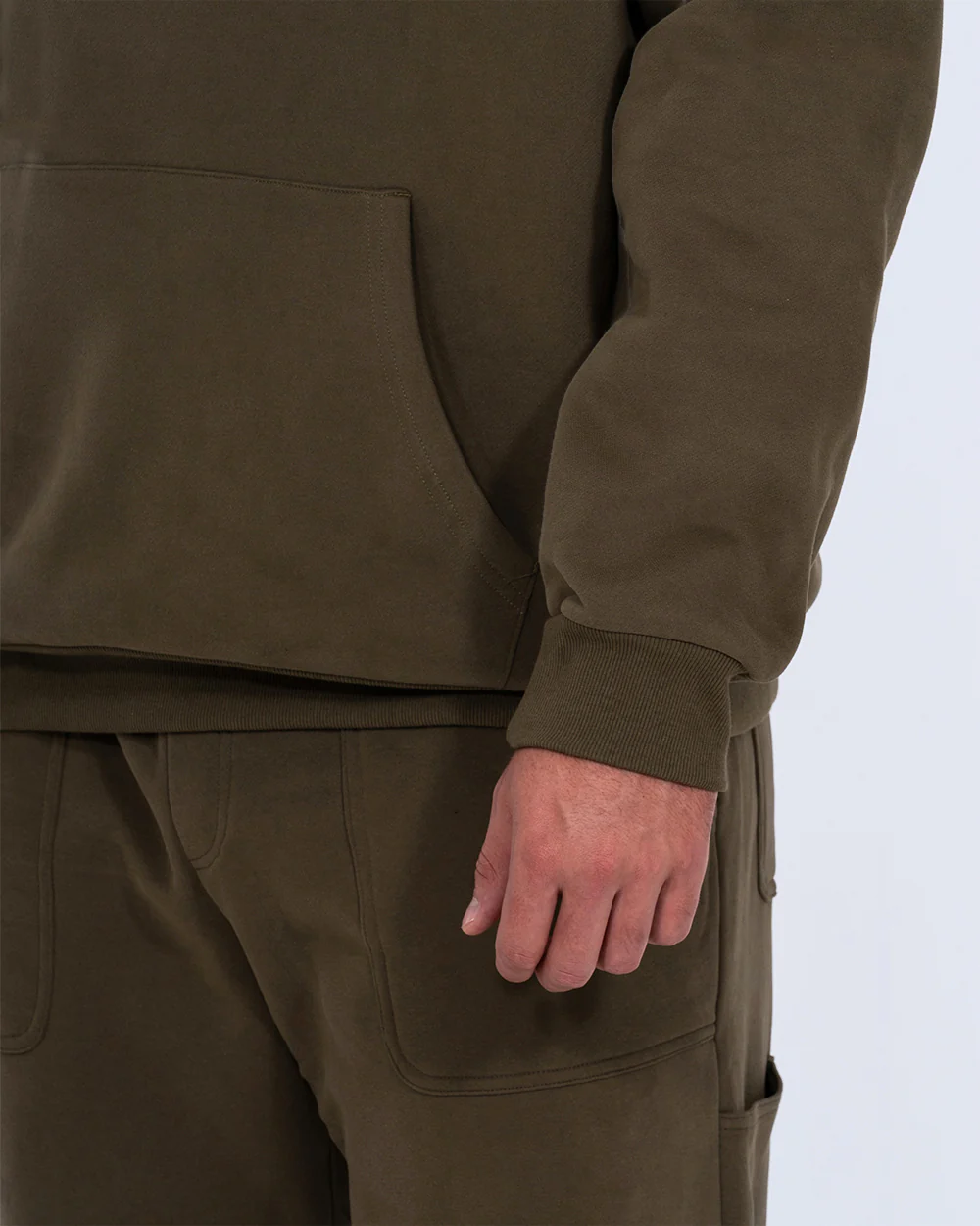 2t Blaine Tall Heavyweight Oversized Hoodie (olive) - Image 4