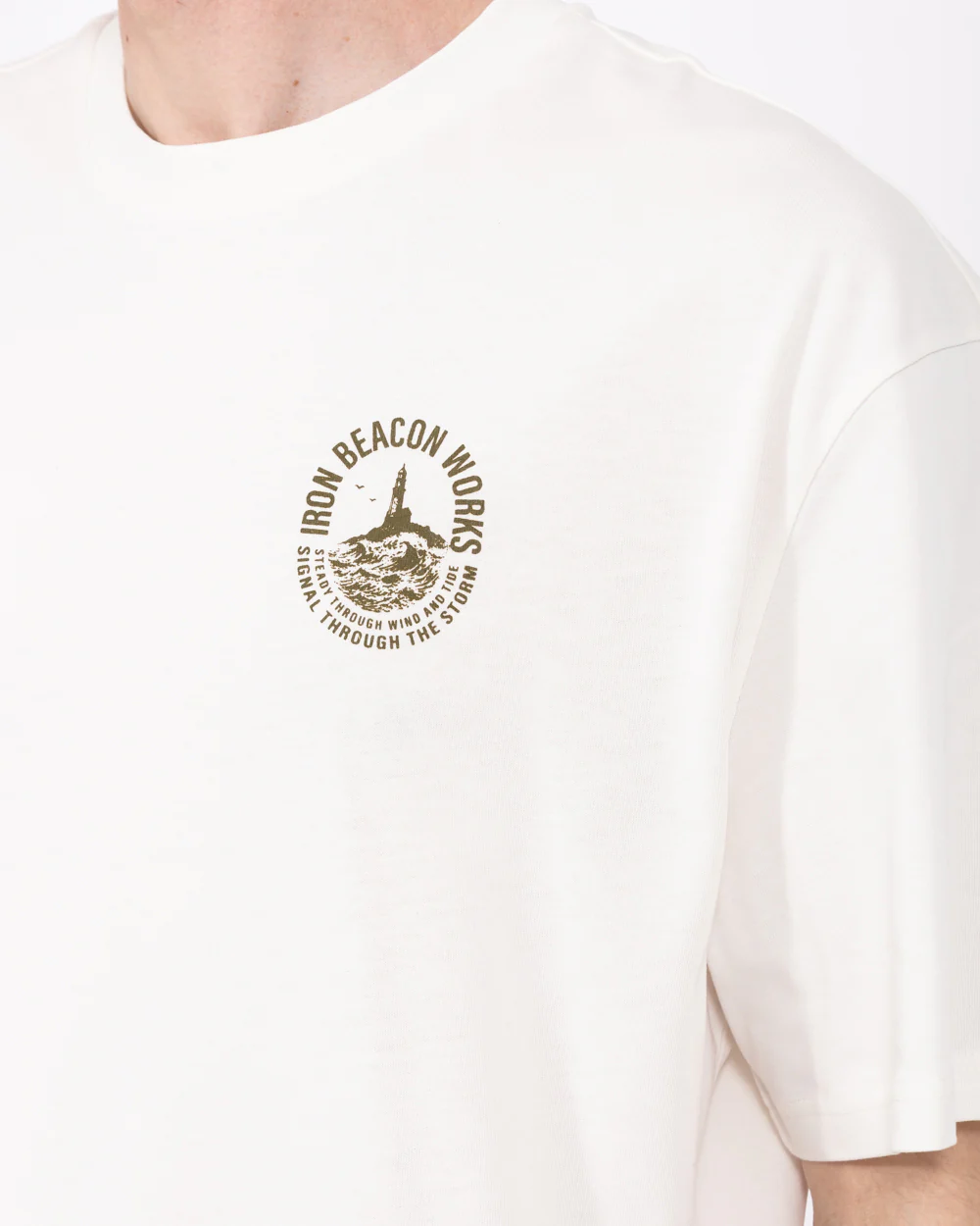 2t Brad Tall Oversized T-Shirt (printed ecru) - Image 3