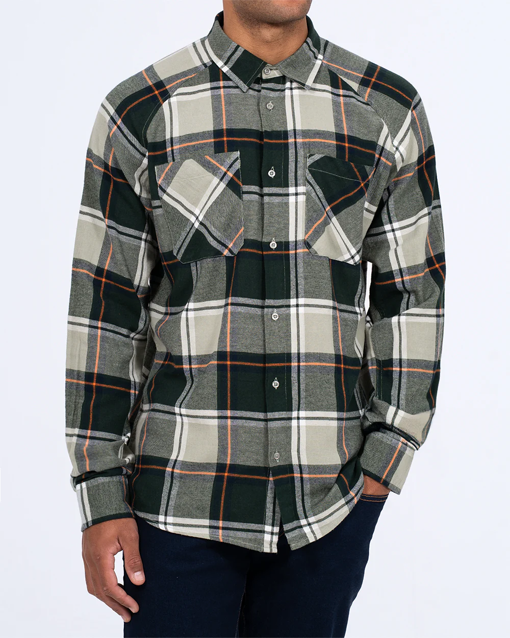 2t Bradley Tall Relaxed Fit Raglan Shirt (green)