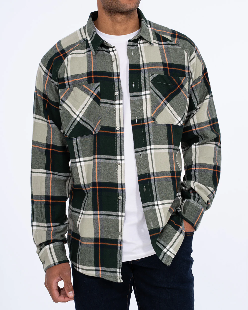 2t Bradley Tall Relaxed Fit Raglan Shirt (green) - Image 2