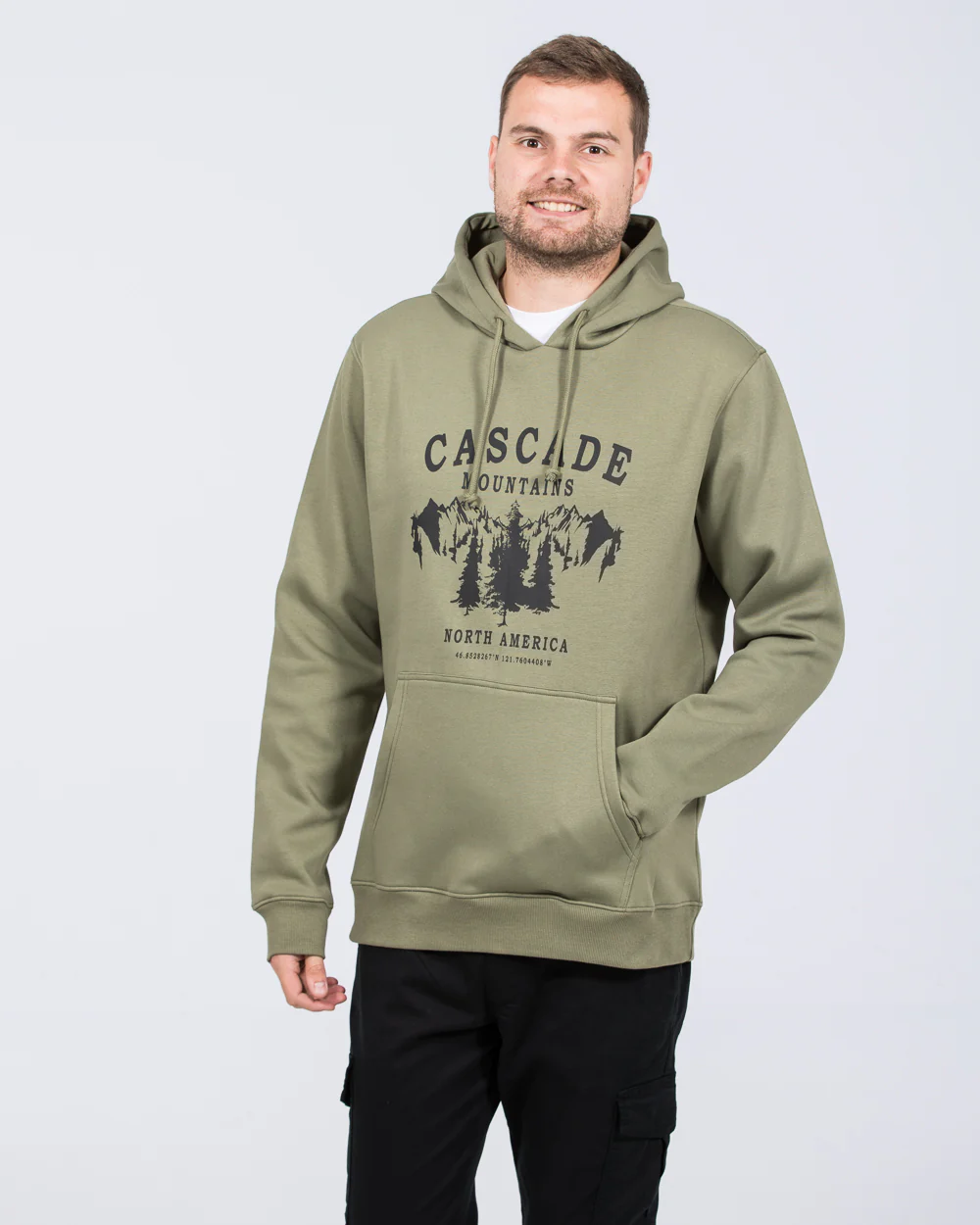 2t Brodie Tall Cascade Regular Fit Hoodie (khaki) - Image 4