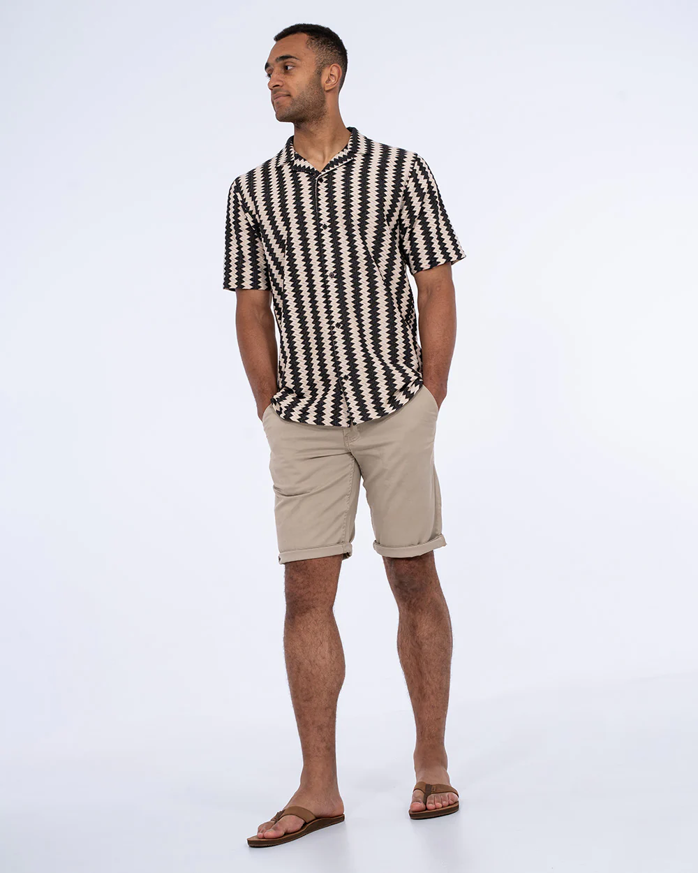 2t Brooks Tall Revere Crochet Shirt (black) - Image 5