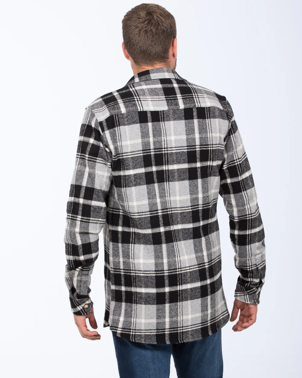 2t Caleb Tall Checked Shacket (neutral) - Image 2