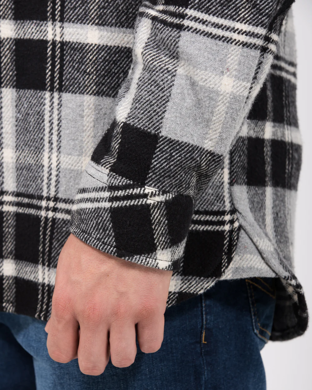 2t Caleb Tall Checked Shacket (neutral) - Image 4