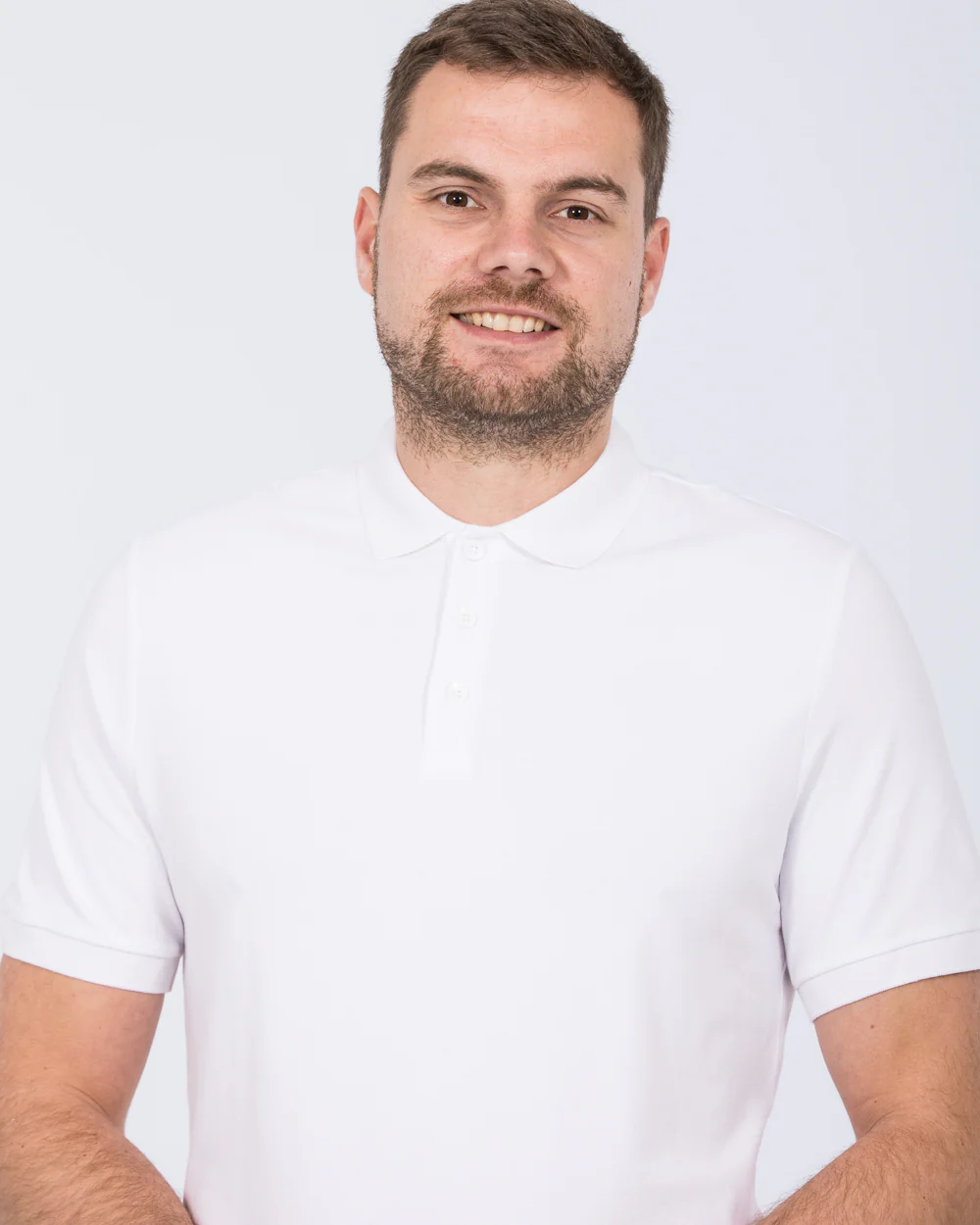 2t Cameron Regular Fit Tall Polo Shirt (white) - Image 3