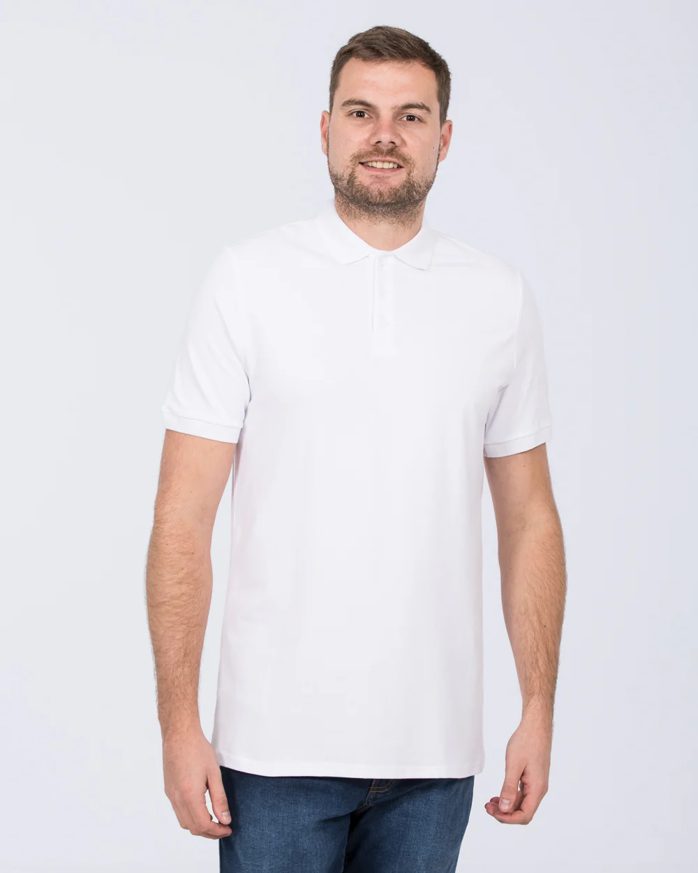 2t Cameron Regular Fit Tall Polo Shirt (white) - Image 5