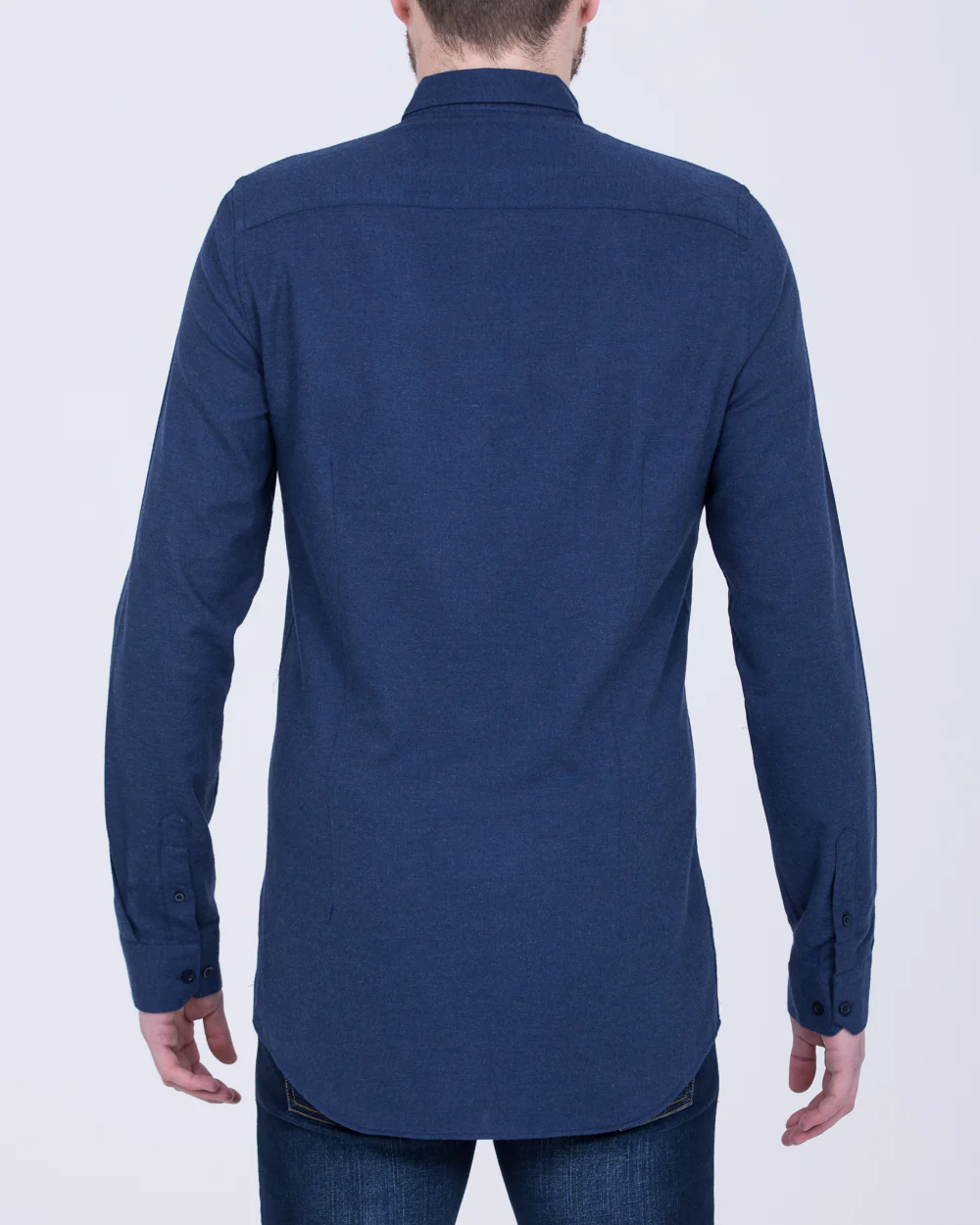 2t Carlos Slim Fit Long Sleeve Tall Shirt (dark blue) - Image 2