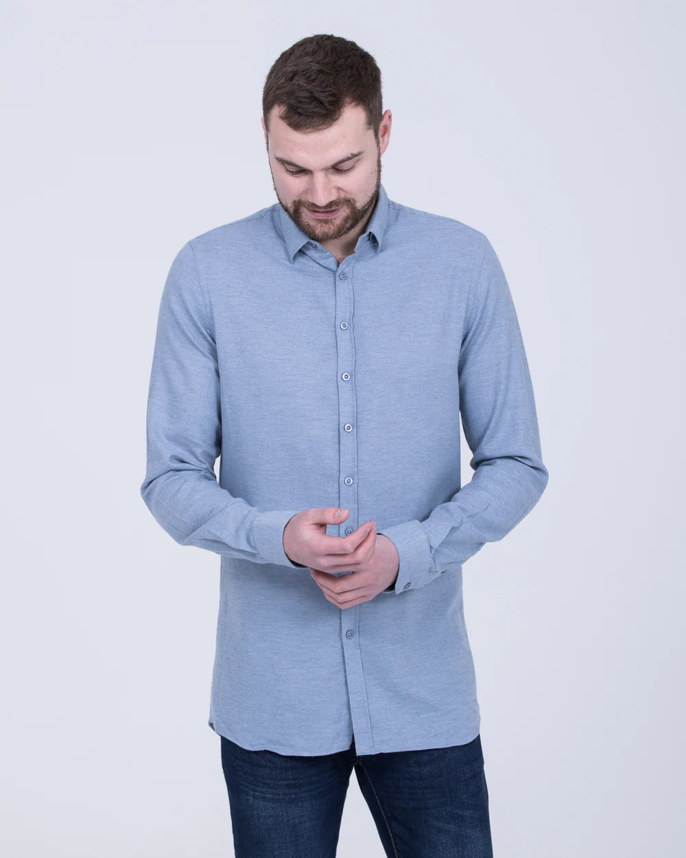 2t Carlos Slim Fit Long Sleeve Tall Shirt (light blue) - Image 5