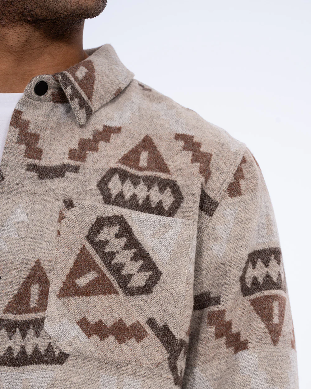 2t Cohen Tall Shacket (brown aztec) - Image 4
