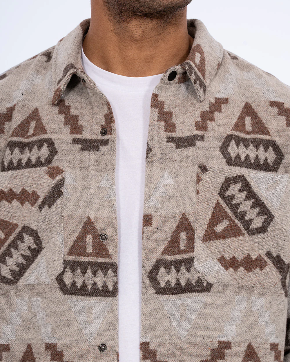 2t Cohen Tall Shacket (brown aztec) - Image 5