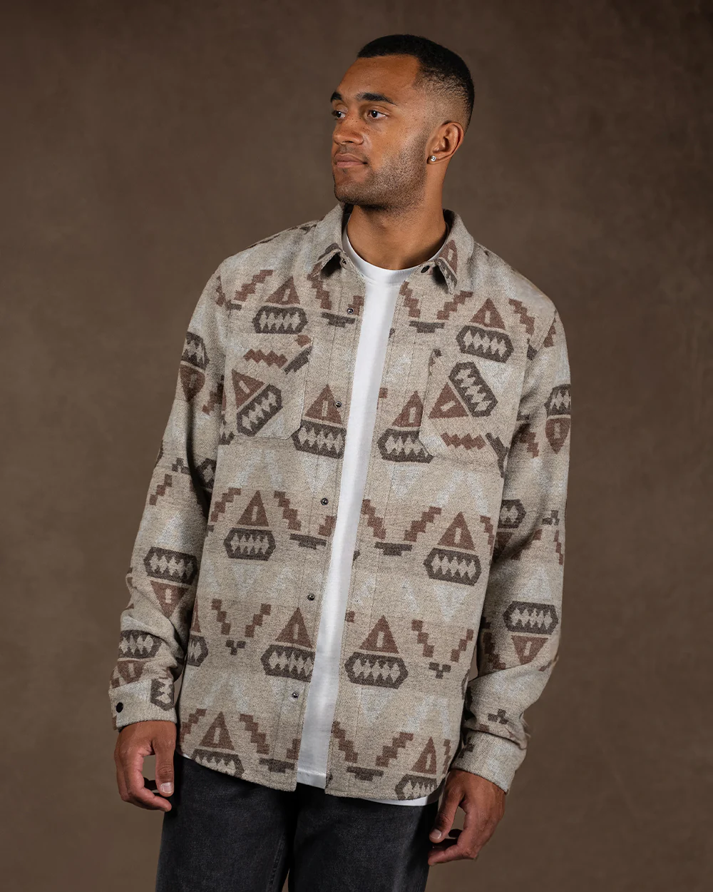 2t Cohen Tall Shacket (brown aztec) - Image 6
