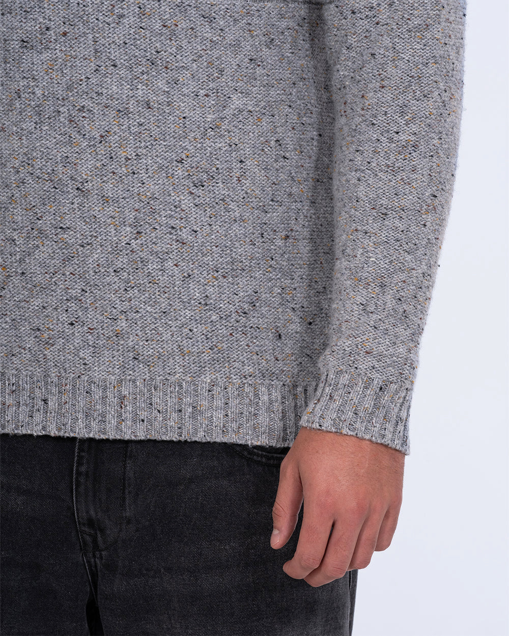 2t Connall Tall Cable Knit Jumper (grey) - Image 4