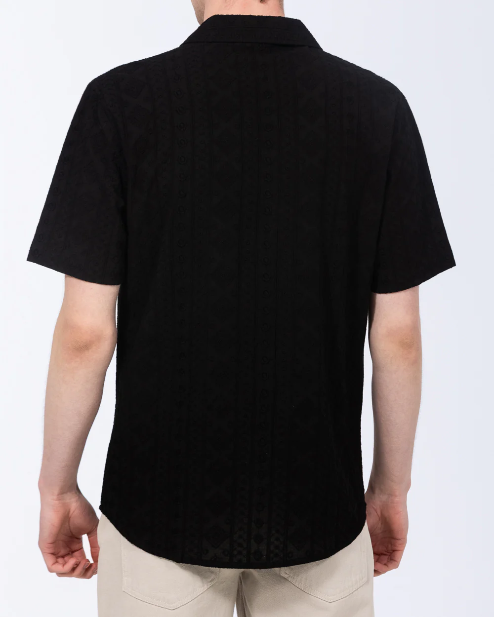 2t Daryn Tall Embroidered Jacquard Shirt (black) - Image 2
