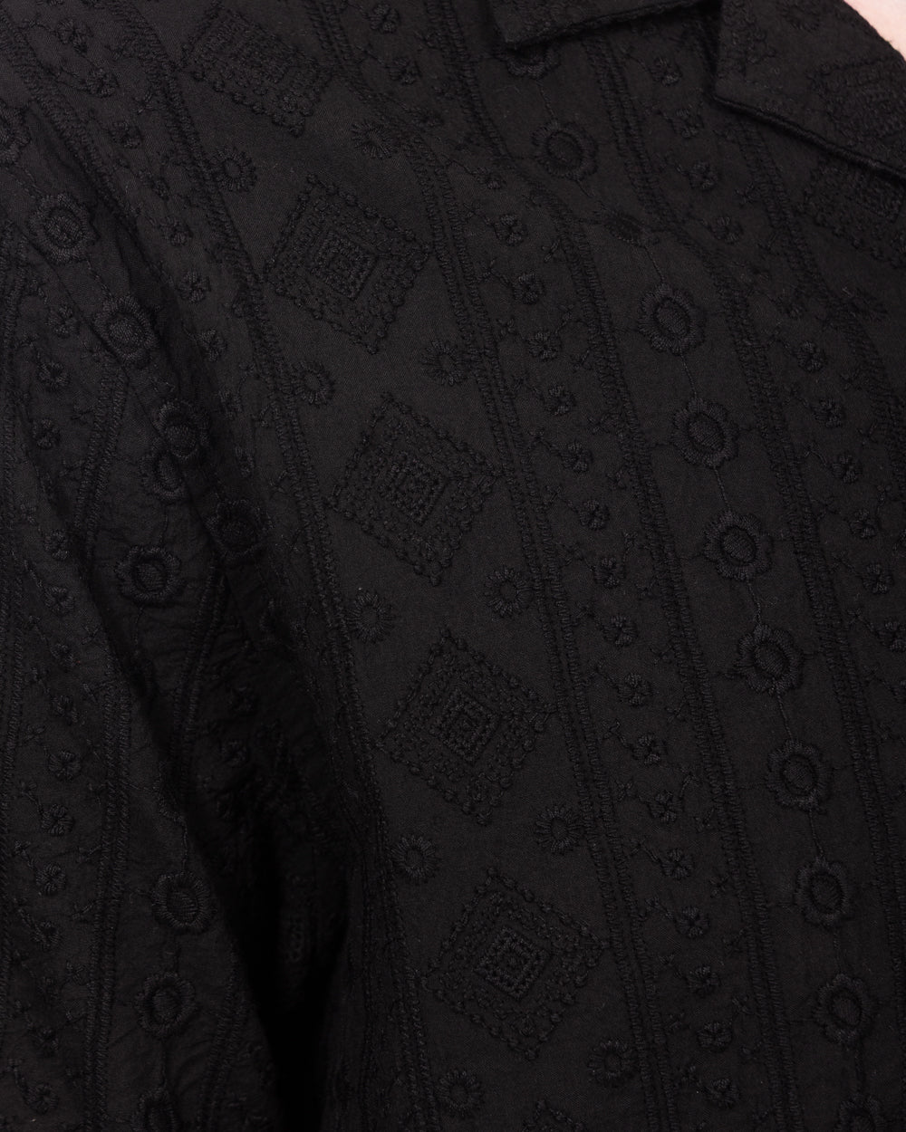 2t Daryn Tall Embroidered Jacquard Shirt (black) - Image 4