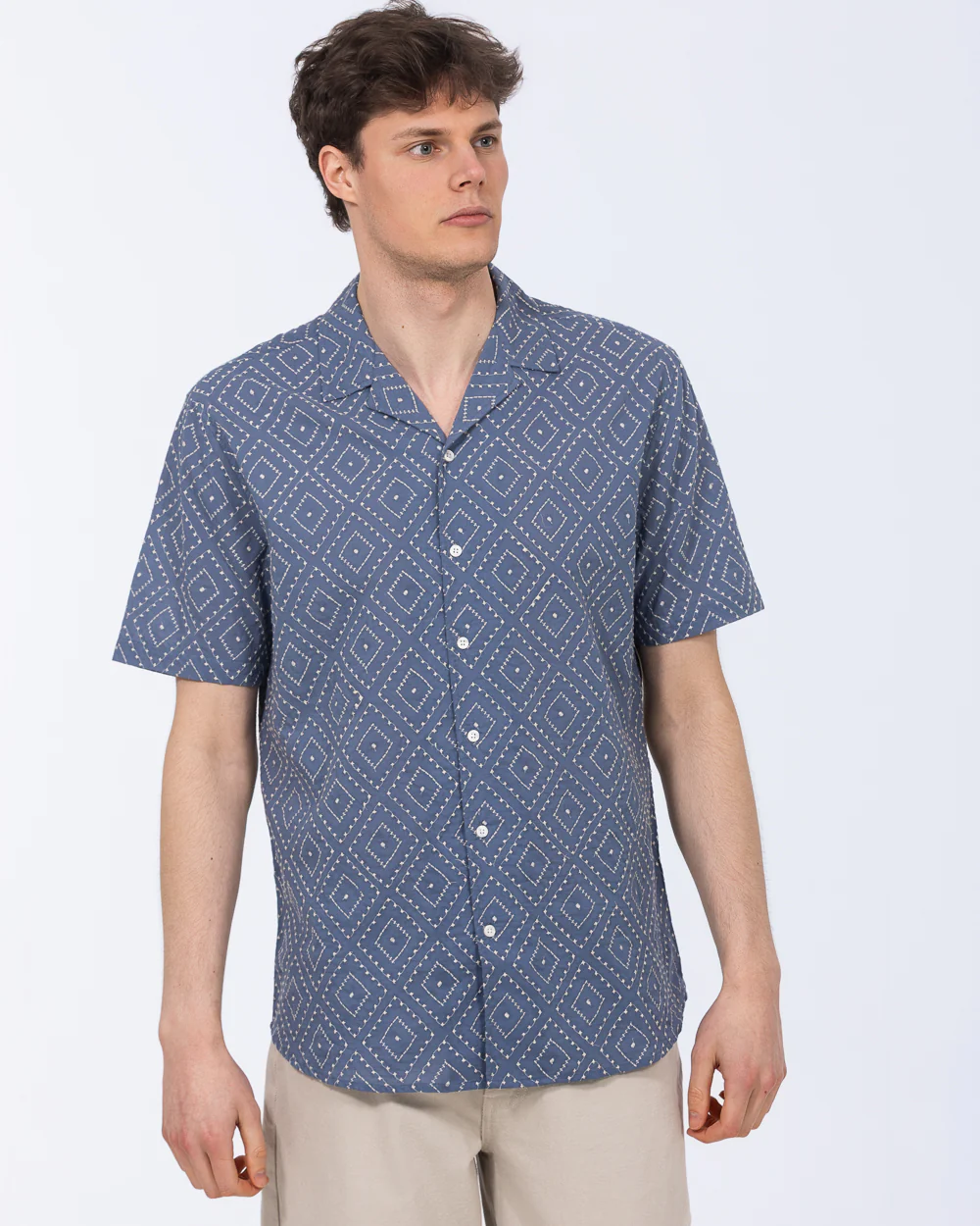 2t Daryn Tall Embroidered Jacquard Shirt (blue) - Image 5