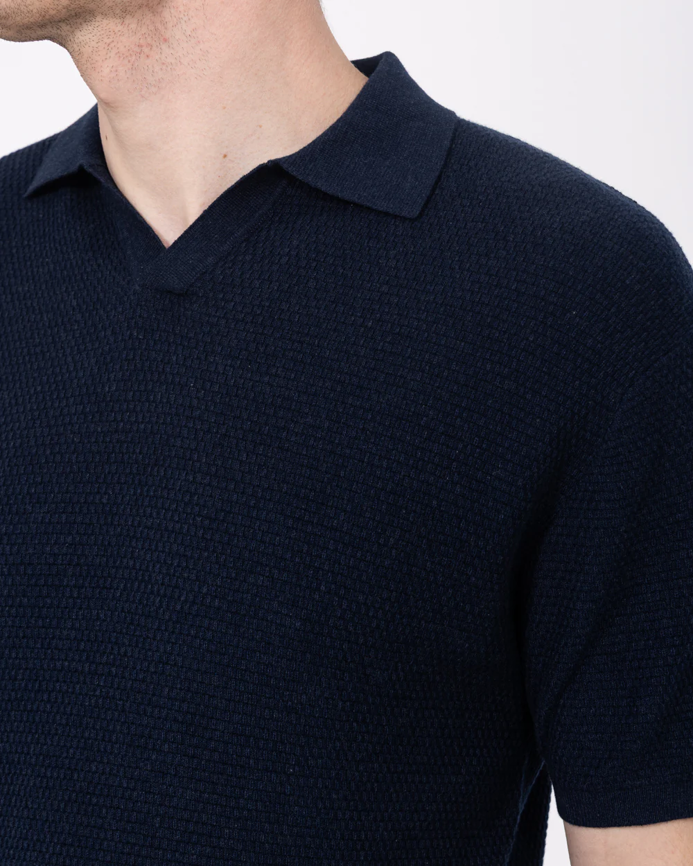 2t Douglas Tall Open Collar Polo (navy) - Image 3