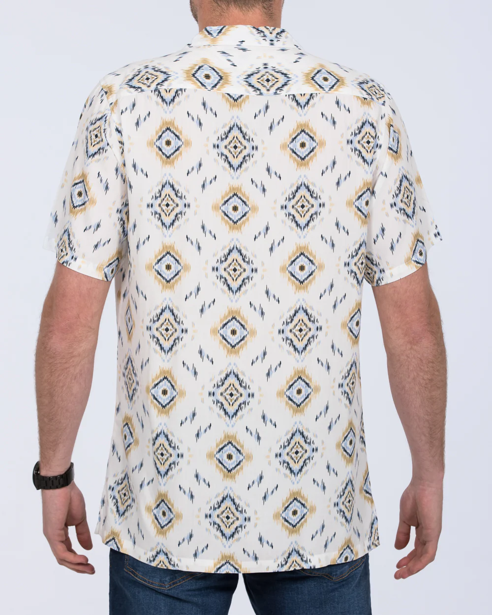 2t Dustin Short Sleeve Tall Revere Shirt (white aztec) - Image 2