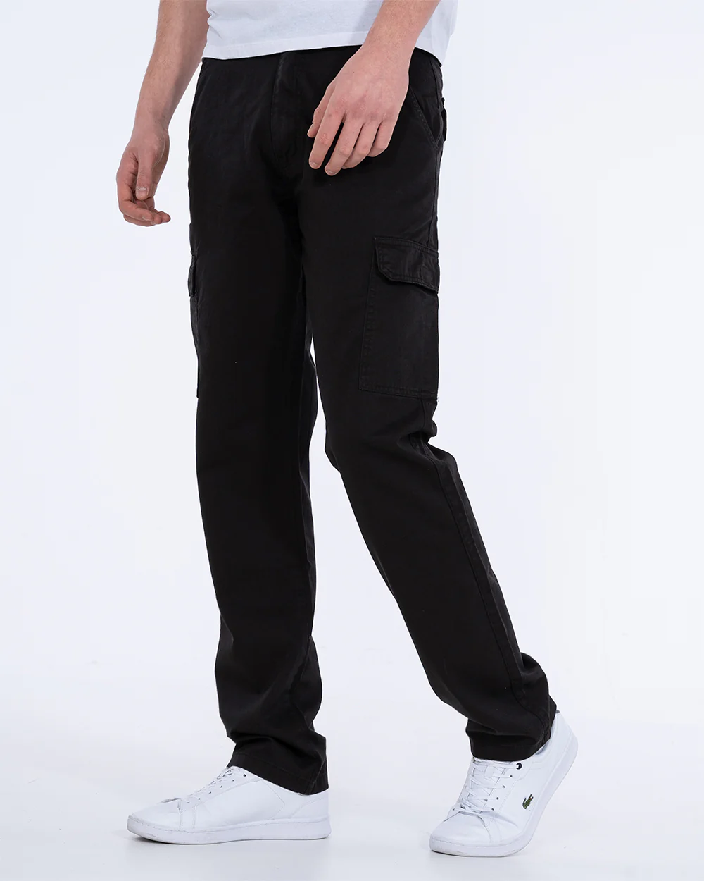 2t Dylan Slim Fit Tall Cargo Trousers (black) - Image 4