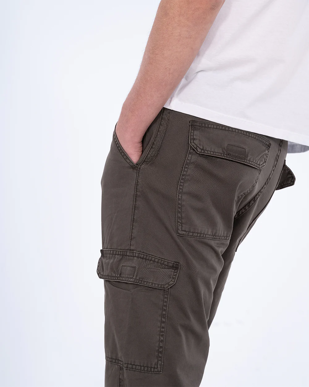 2t Dylan Slim Fit Tall Cargo Trousers (storm grey) - Image 3
