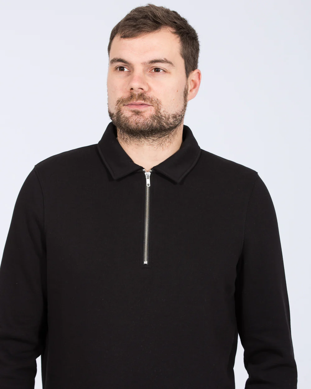 2t Elijah Tall Quarter Zip Sweatshirt (black) - Image 4