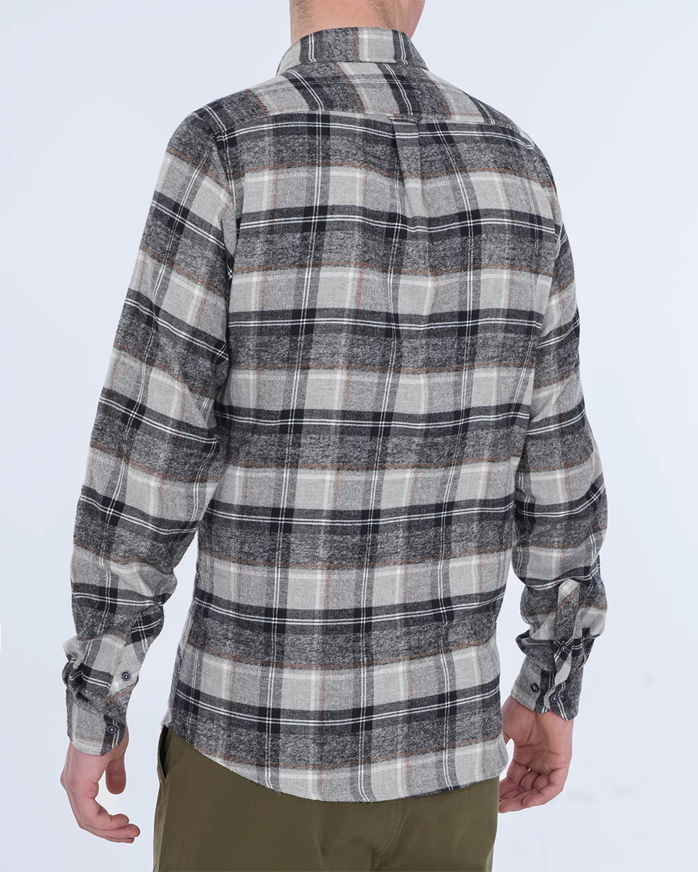2t Extra Tall Slim Fit Long Sleeve Shirt (silver check) - Image 2