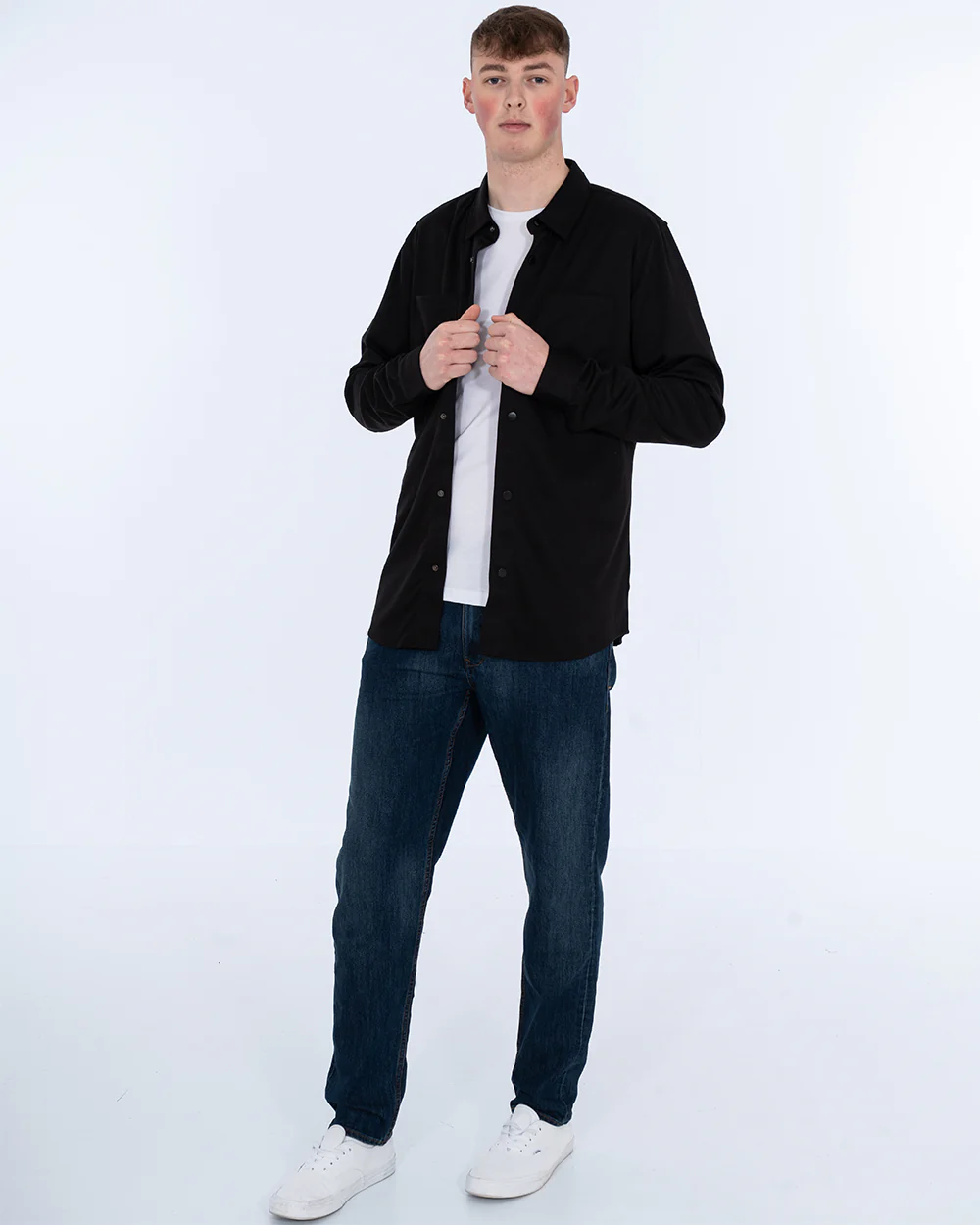 2t Ezra Tall Jersey Shacket (black) - Image 5