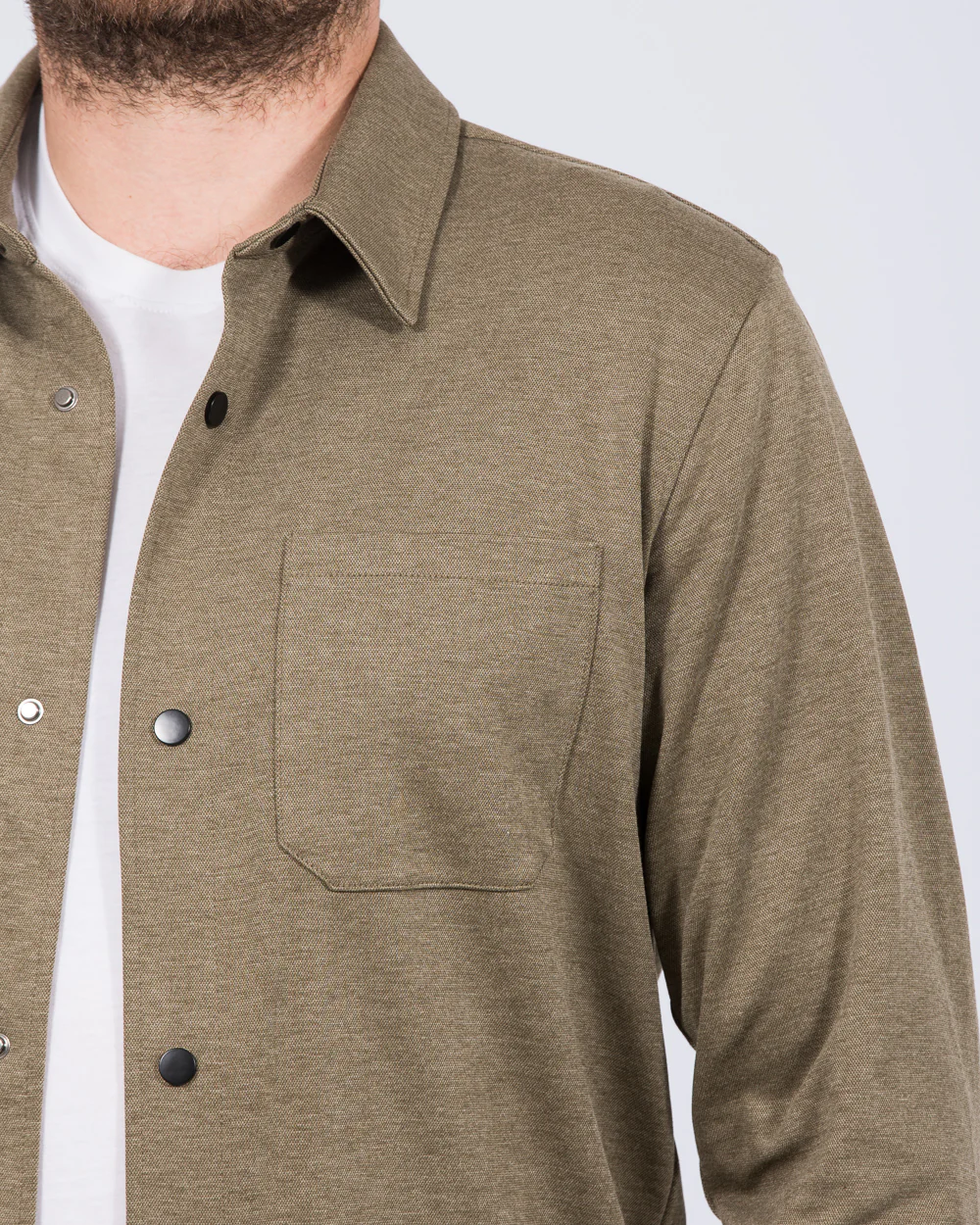 2t Ezra Tall Jersey Shacket (khaki) - Image 4