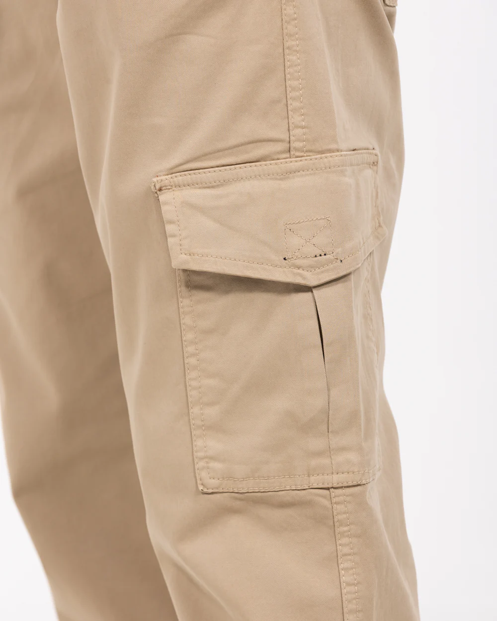 2t Fabio Regular Fit Tall Stretch Cargo Trousers (beige) - Image 4