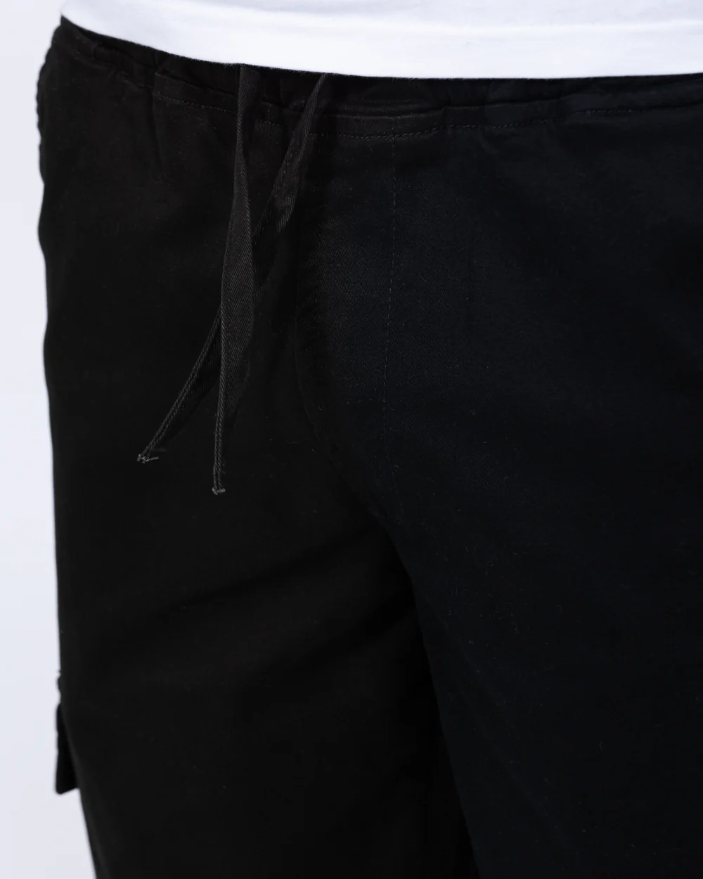 2t Fabio Regular Fit Tall Stretch Cargo Trousers (black) - Image 3