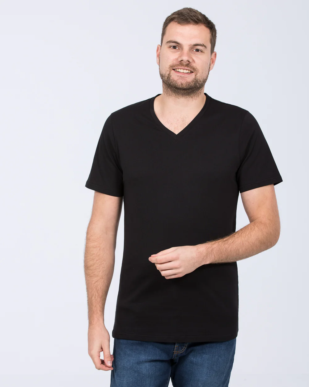2t Felix Tall V-Neck T-Shirt (black) - Image 4