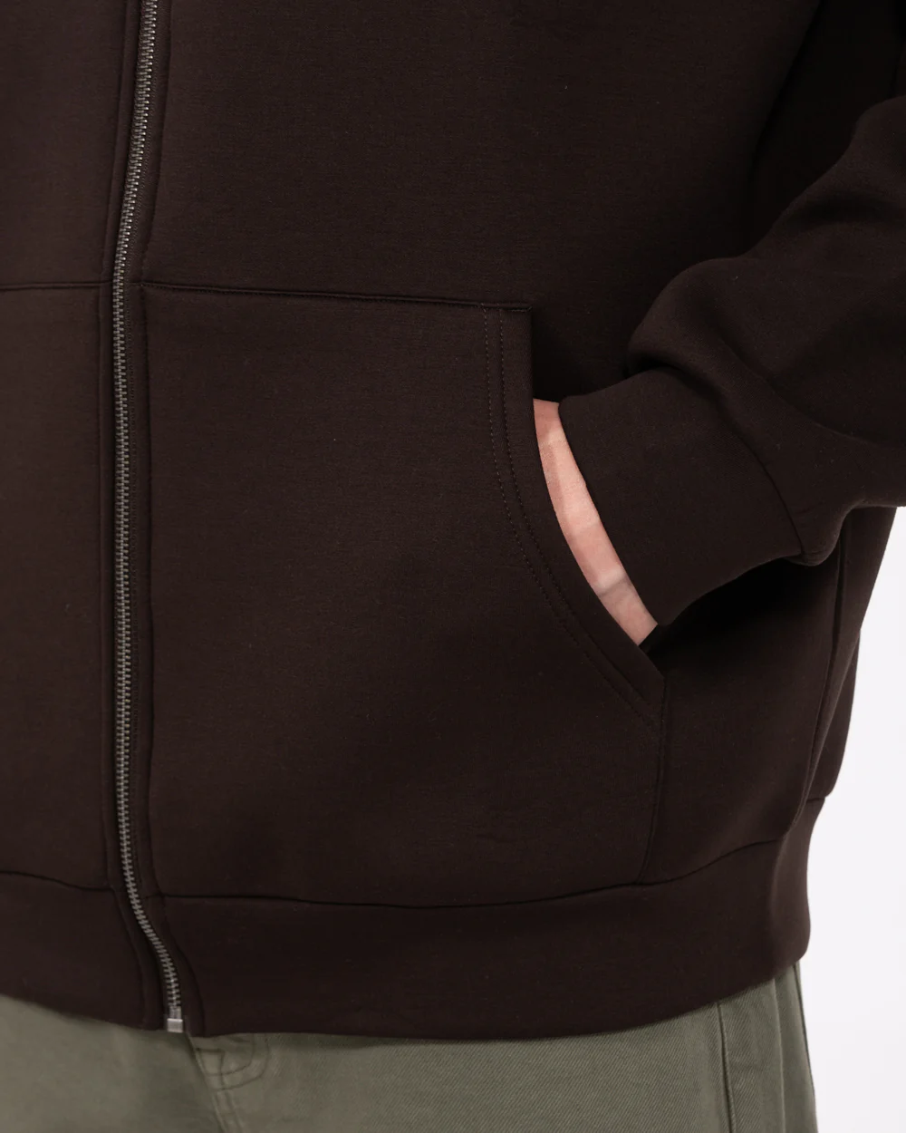2t Fintray Tall Zip Through Hoodie (brown) - Image 4