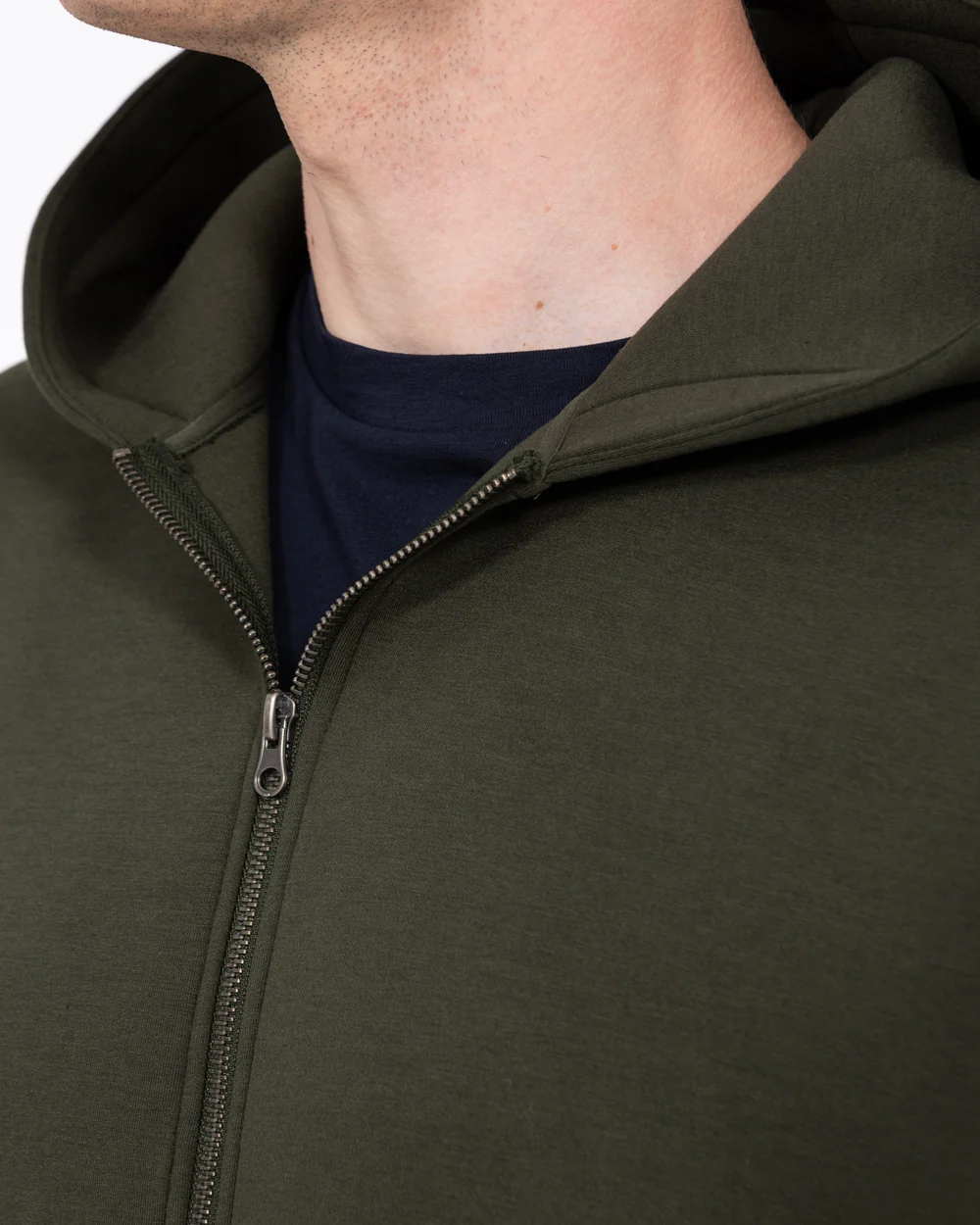 2t Fintray Tall Zip Through Hoodie (khaki) - Image 3