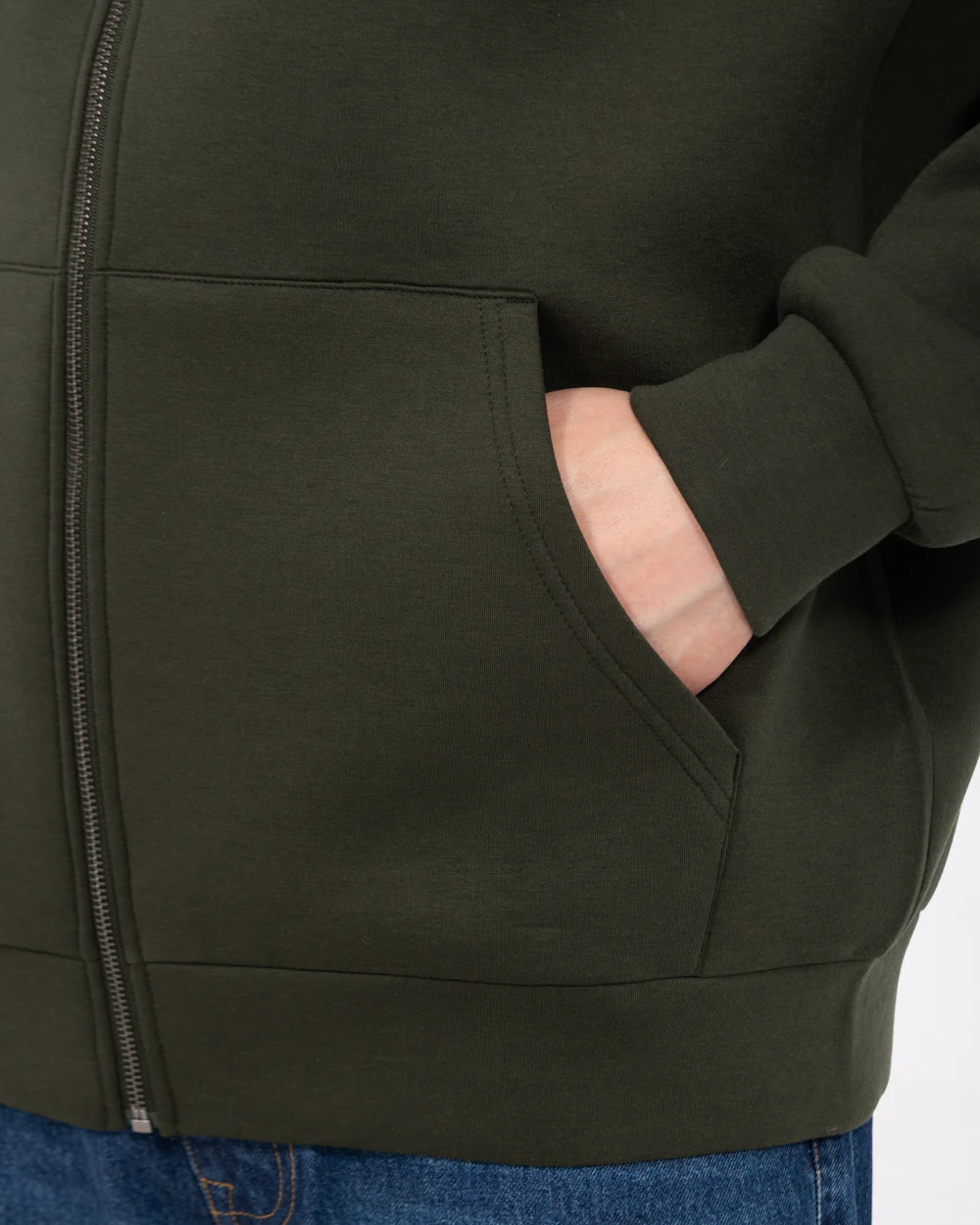 2t Fintray Tall Zip Through Hoodie (khaki) - Image 4