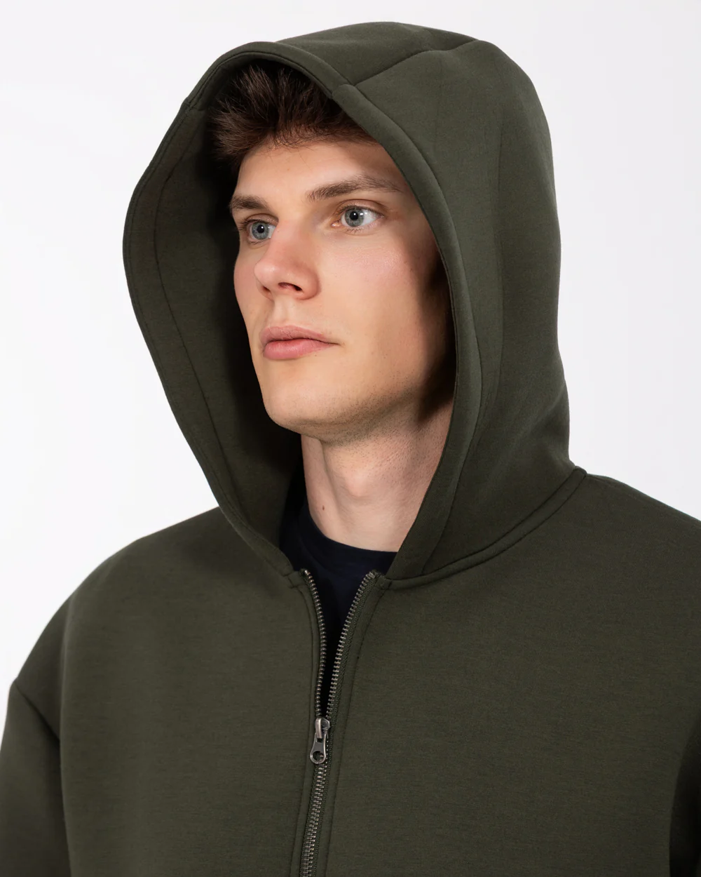2t Fintray Tall Zip Through Hoodie (khaki) - Image 5